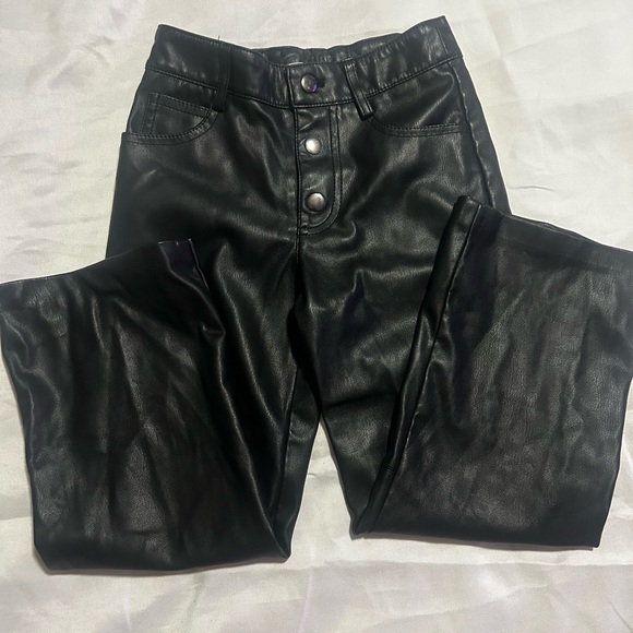 Zara Girl Faux Leather Pants size 8 - Picture 2 of 4